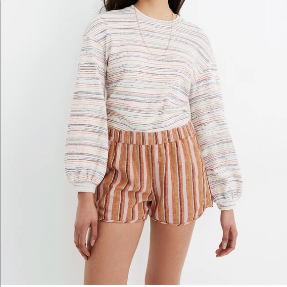 NWT Madewell Linen-Cotton Pull-On Shorts - Picture 2 of 6